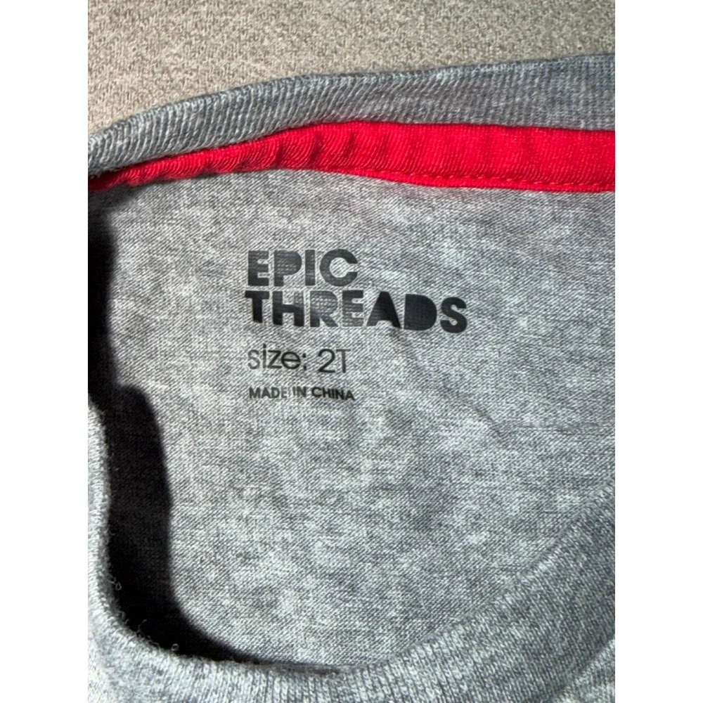 Epic Threads Kids T Shirt Gray Graphic Tee I Paused My Game‎ To Be Here, Size 2T - Picture 3 of 7